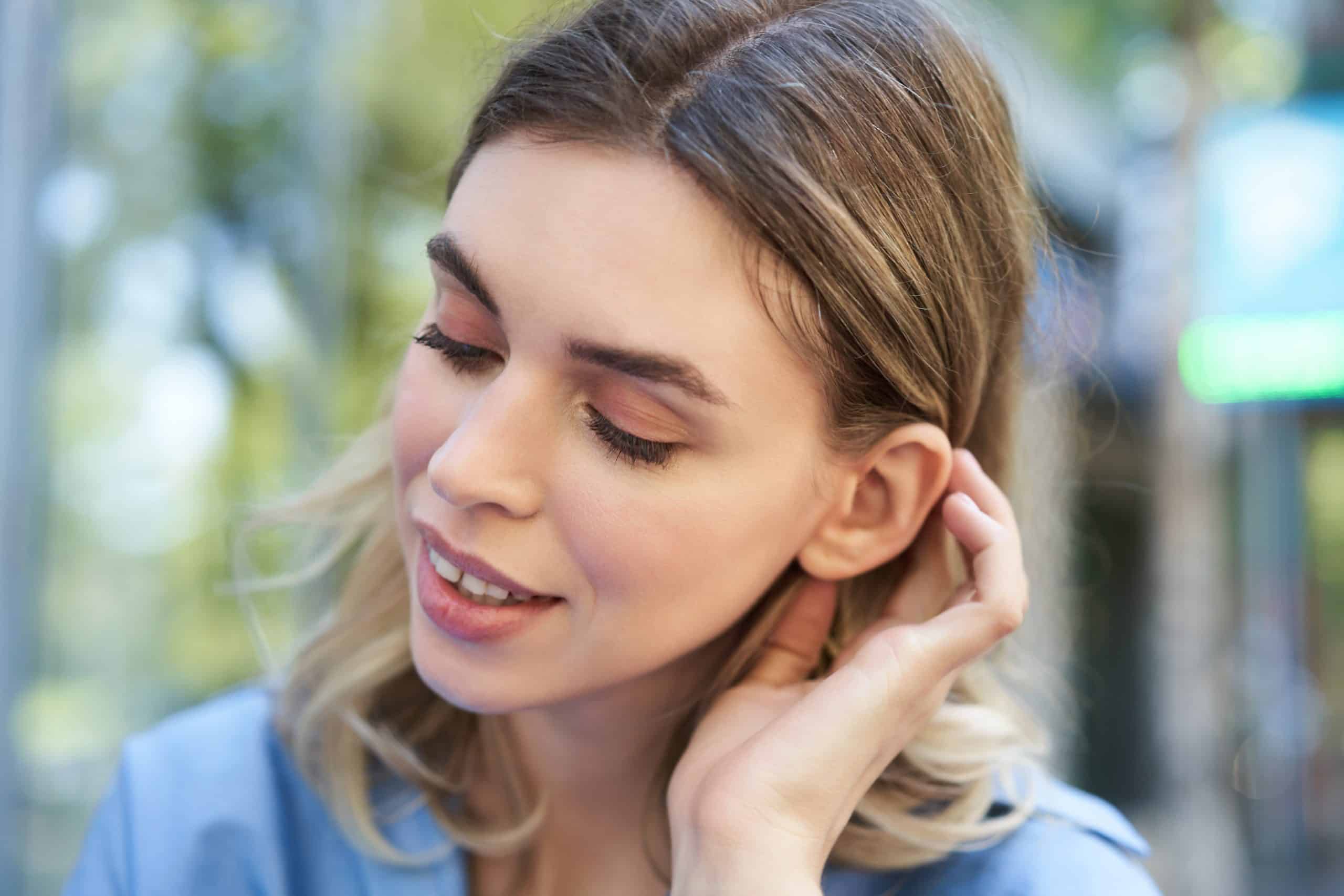 woman and ear hairs