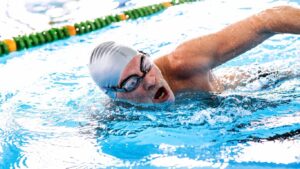 man swimming