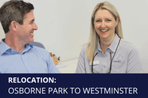 Earworx staff announcing clinic relocation from Osborne Park to Westminster