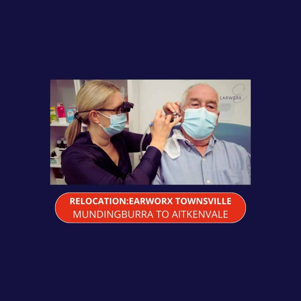 Earworx nurse performing ear care at Townsville clinic